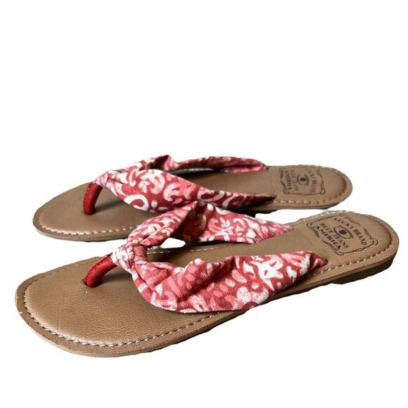 Lucky Brand Canvas Flip Flop Sandals - Picture 1 of 9